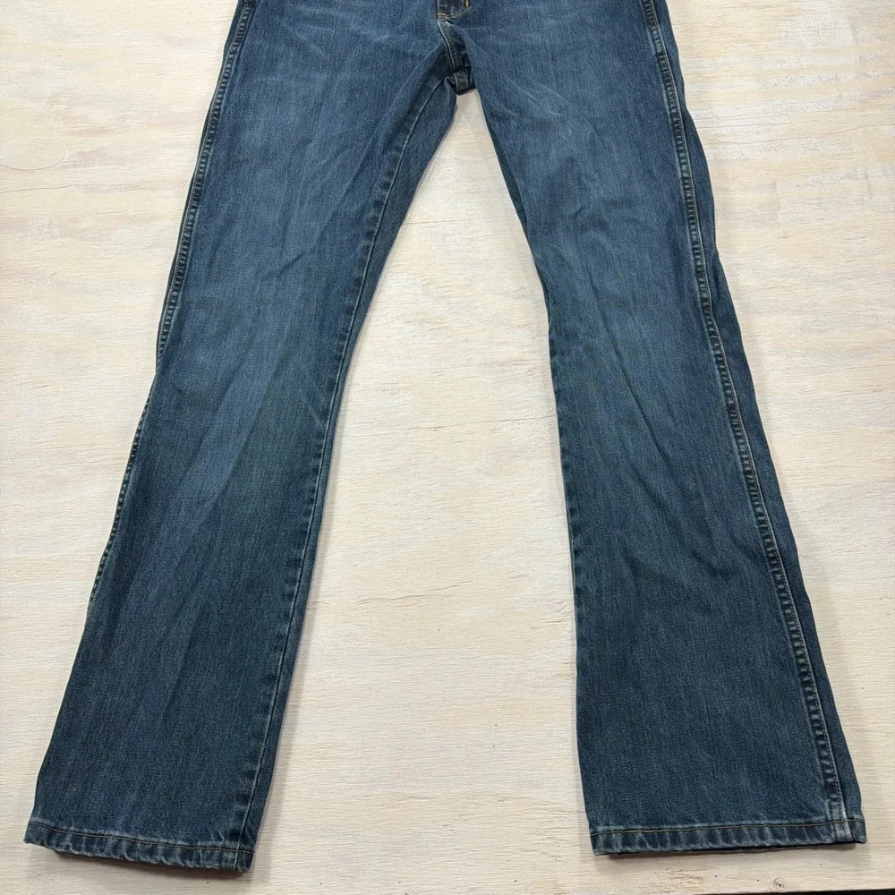 Wrangler Jeans Retro Slim Bootcut 77MWZRW Dark Wash Denim Mens 34x36